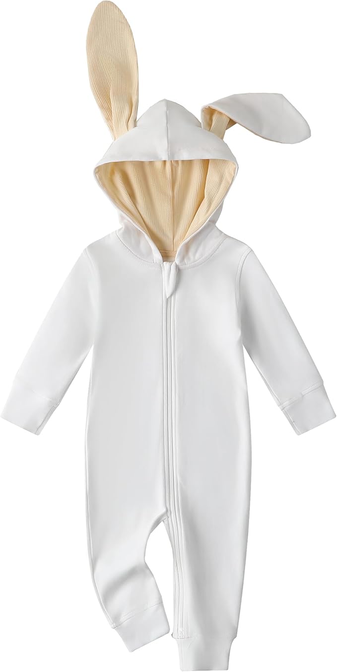 Owlivia Organic Cotton Baby Boy Girl Zip up Sleep 'N Play Pjs, Footless, Long Sleeve