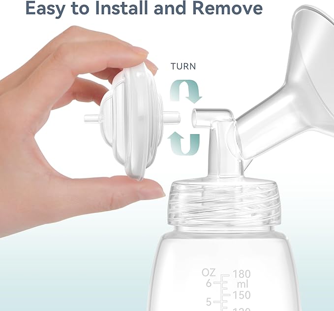 16 mm Flange Set Compatible with Spectra/Motif Luna Wide-Mouth Bottles, Breast Pump Parts Includes Breast Shield Tubing Valve Backflow Protector, Not Original Spectra Accessories