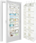 HOMELUX THEORY Heavy Duty Over the Door Organizer - Extra Wide Closet Organizers And Storage, Hanging Storage Door for Bedroom & Baby Nursery, 1PC Ivory