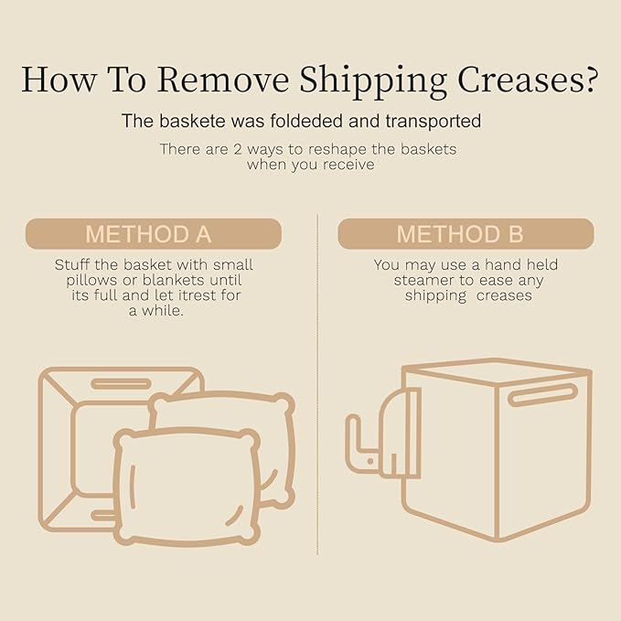 Hopegiver 3 Pack Storage Baskets for Organizing with Handle, Woven Baskets for Shelves - Durable Gift Basket for Cloth Toys Books Baby, Cotton Rope Basket for Dog Cat, 11x8x7 Inch(White&Khaki)