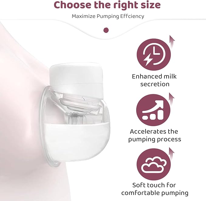 Flange Inserts 8PCS 19mm for 24mm Flange/Shield, Flange Sizing Kit Silicone Flange Insert, Breastfeeding Essentials Kit for New Moms