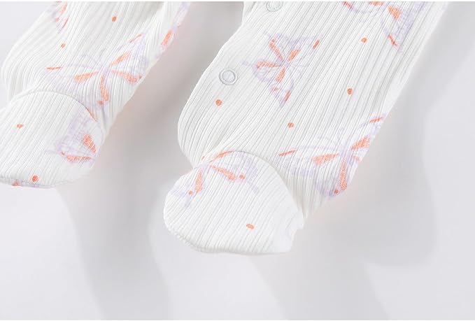Fashion Baby Boy Girl Clothing Set Cotton Soft 3-Piece Long Sleeve Button Rompers 5-Pack Hats&Gloves Infant Clothes