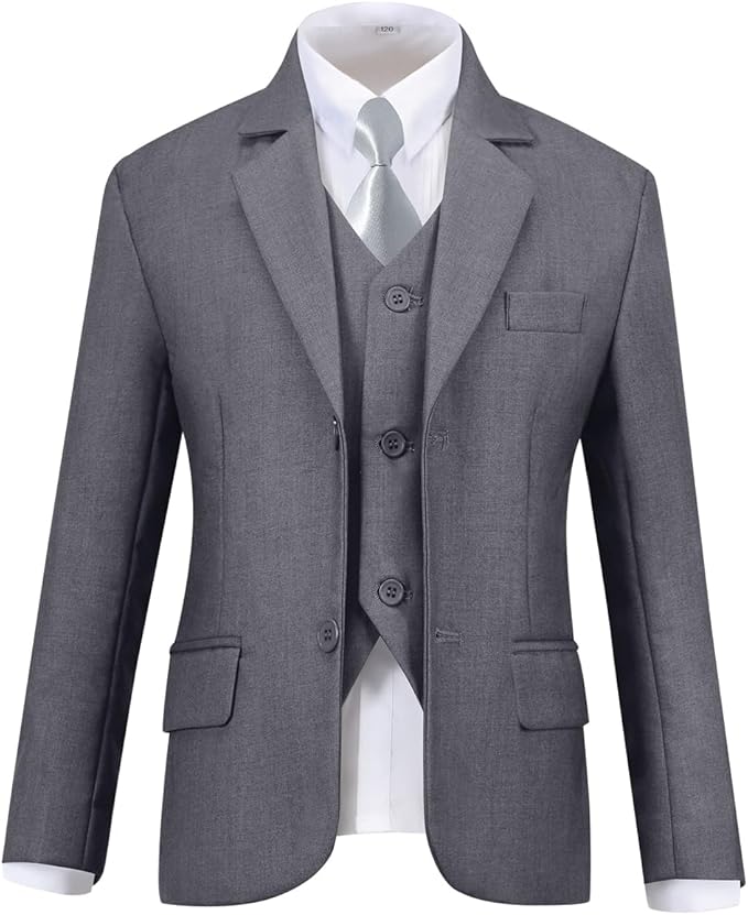 Visaccy Boys Suits Slim Fit Dress Clothes Ring Bearer Outfit