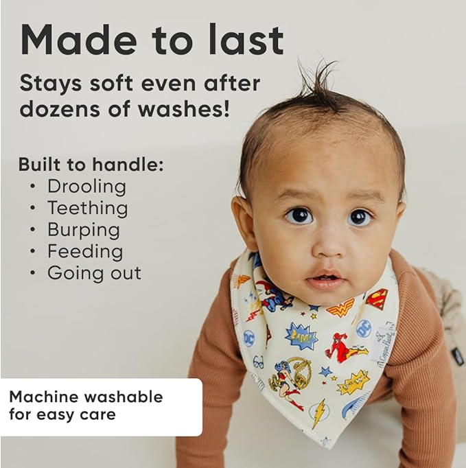 Copper Pearl Baby Bandana Bibs - Soft Cotton Bibs for Drooling & Teething, Absorbent, Adjustable Fit, Many Styles