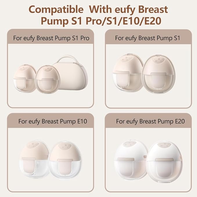 4pcs Flange Insert 17mm Compatible with eufy S1 Pro/S1/E10/E20 Wearable Breast Pump, Replace for eufy Breast Pump Sizing Insert, Fit for eufy Pump Replacement Parts