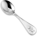 Sterling Silver Baby Spoon Fork Set Teddy Bear Design Personalized Engravable | Complete with Gift Box | Keepsake Gift for Baby | Made in Italy