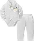 Coco&RARA Baby Boy Clothes Suits Infant Gentleman Outfits, Formal Dress Shirt+Vest+Corsage+tie+Pants Baby Suit Set 0-18M