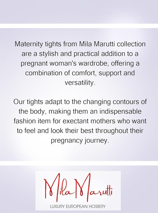 Mila Marutti Maternity Tights for Women - Premium Pregnancy Tights - Pantyhose for Pregnant Women