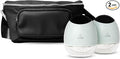 Zomee Fit Wearable Breast Pump, Hands Free, Portable,Discrete Electric Double Breast Pump Holds 5 oz -Wireless 2+ Hours of Battery Leak Proof Anti Backflow - Fanny Pack with Diaper Chaning Pad (Black)