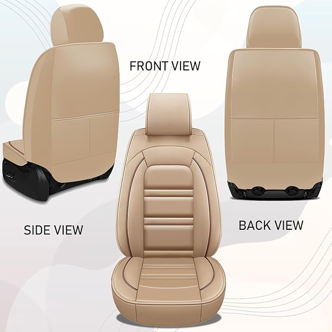 Seat Cover for Chevy trax 2015-2025 | Car Seat Covers Front Seats, Waterproof Seat Protectors, Automotive Front Seat Covers (Front Seat, Beige)