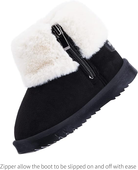 BMCiTYBM Girls Boys Snow Boots Warm Winter Fur Lined Baby Shoes (Infant/Toddler/Little Kid)