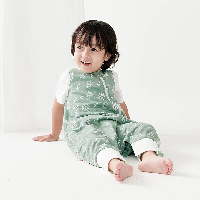Duomiaomiao 0.5 TOG Toddler Sleep Sack 6-12 Months 100% Cotton Lightweight Baby Sleep Sack with Feet, Breathable Comfy Toddler Wearable Blanket