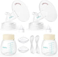 Breast Pump Parts Compatible with Spectra S1/S2/9 Plus, Not Original Accessories, Full Set Replacements Include 28mm Flanges, Valves, Backflow Protectors (Duckbills Included), Tubings and Bottles