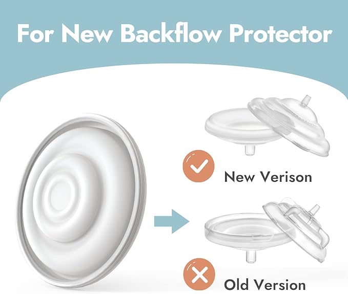[8-Count] Papablic Duckbill Valves and Silicone Membrane Compatible with Spectra S1, S2 and 9 Plus Breastpumps, Not Original Spectra Pump Parts, BPA/DEHP Free, White