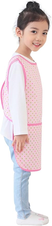 Kids Painting Apron – Waterproof Art Smock for Toddlers & Preschoolers, Messy Play, Baking, Crafts, Cooking, Mealtime
