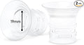 2pcs 19mm Flange Insert Compatible with eufy S1 Pro/S1/E10/E20, Fit for Momcozy M9/M6/M5/S12 pro Breast Pump, Replace for Spectra/Medela/MomMed/eufy/Lansinoh/Elvie with 24mm Flange/Shield