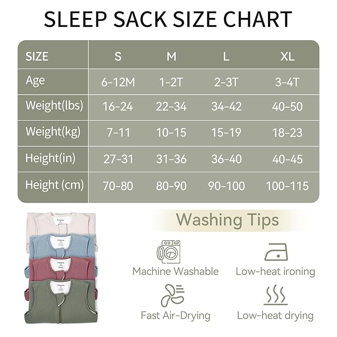 Rayon Made from Bamboo Toddler Sleep Sack with Feet 3t-4t 1.0 Tog Breathable Sleep Sack 36-48 Months Ultra Soft Baby Wearable Blanket with Legs Unisex Sleeping Bag with 2-Way Zipper