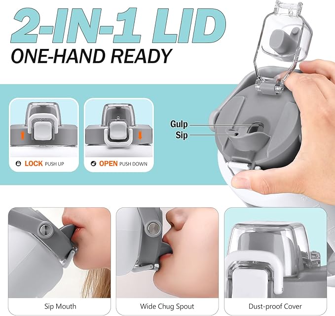 72oz Glass Water Bottle with 2-IN-1 Straw &Chug Lid, Large Motivational Glass Bottle with Capacity Marker and Silicone Sleeve, 2.1Liter Gallon Water Jug for Home, Sports, Gym, BPA Free-White