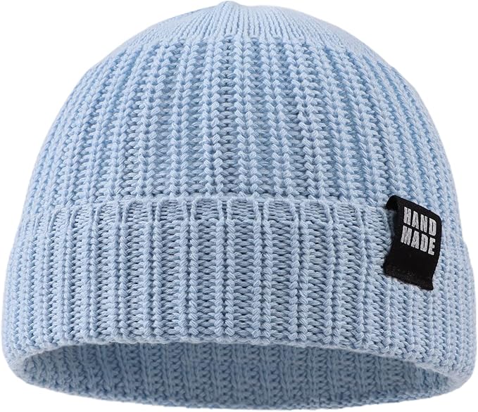 JANGANNSA Simple Knitted Baby Beanie Hip-Hop Boys Winter Hat Toddler Kids Bonnet for Girls 0-5Y