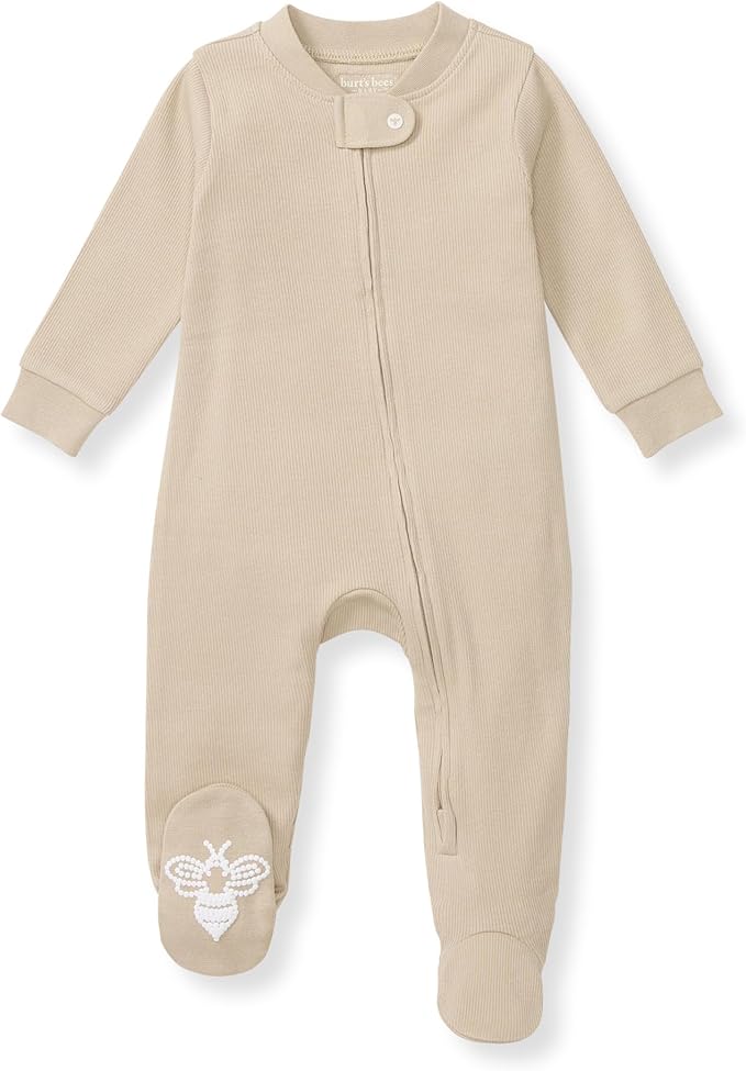 Burt’s Bees Baby Boys' One-Piece Sleep and Play 100% Organic Cotton PJs