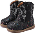 BMCiTYBM Baby Cowboy Cowgirl Boots Infant Western Shoes Boys Girls Round Toe Boots All Seasons 6-24 Months
