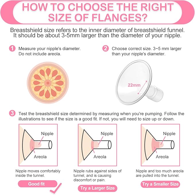 Breastpump Parts Compatible with Spectra S1 S2 9 Plus Motif Luna Ameda MYA Cimilre 20mm Flange Valve Tube Backflow Protector Replacement Kit for Spectra Accessories/Parts