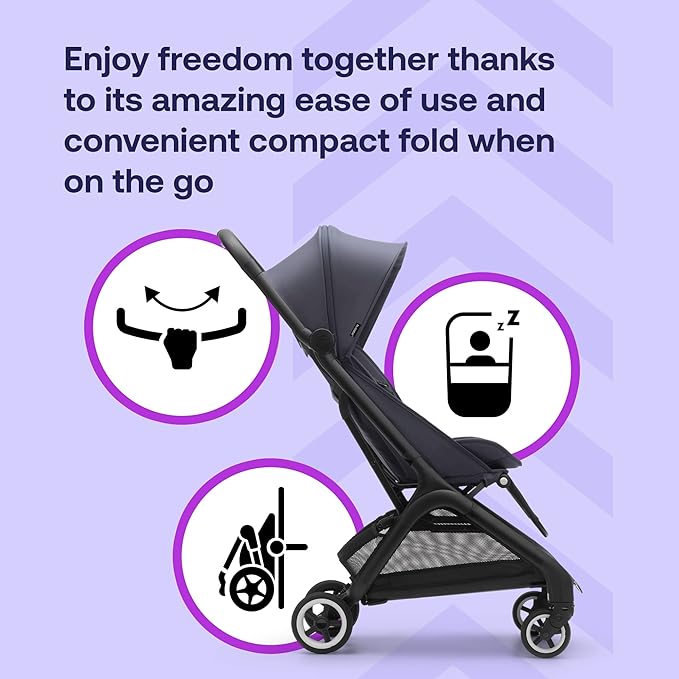Bugaboo Butterfly - 1 Second Fold Ultra-Compact Stroller - Lightweight & Compact - Great for Travel (Stormy Blue)