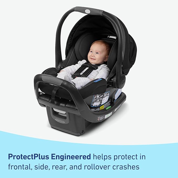 Graco SnugRide SnugFit DLX Infant Car Seat, Baby Car Seat with Anti Rebound Bar for Extra Safety, SnugLock Easy Install Carseat, Baby Registry Must Have, Gift for New Parents, Maison