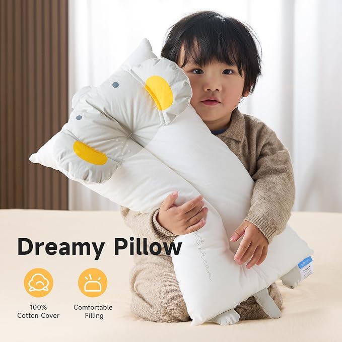 Choc chick Toddler Pillow,20X12Inches Machine Washable Soft Hypoallergenic Kids Pillows,Child Cute Animal Design Perfect Toddler Pillows for Sleeping (Elephant)