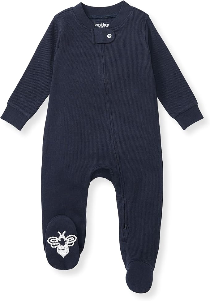 Burt’s Bees Baby Boys' One-Piece Sleep and Play 100% Organic Cotton PJs