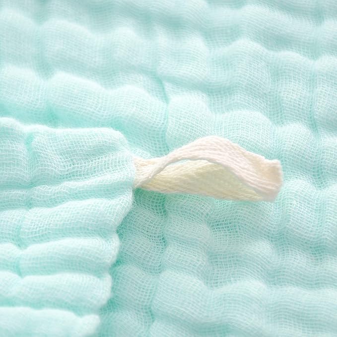 MUKIN Baby Washcloths - Natural Cotton Baby Wipes - Soft Newborn Face Towel for Sensitive Skin - 10 Pack 12x12 inches