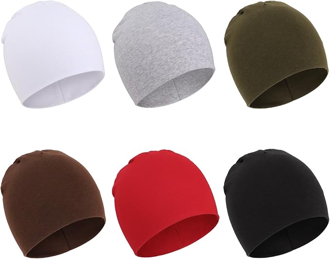 DRESHOW BQUBO 6 Pack Baby Hats for Boys Girls Unisex Baby Hat Soft Knit Cap Nursery Beanie for Newborn Infant Toddler Kid