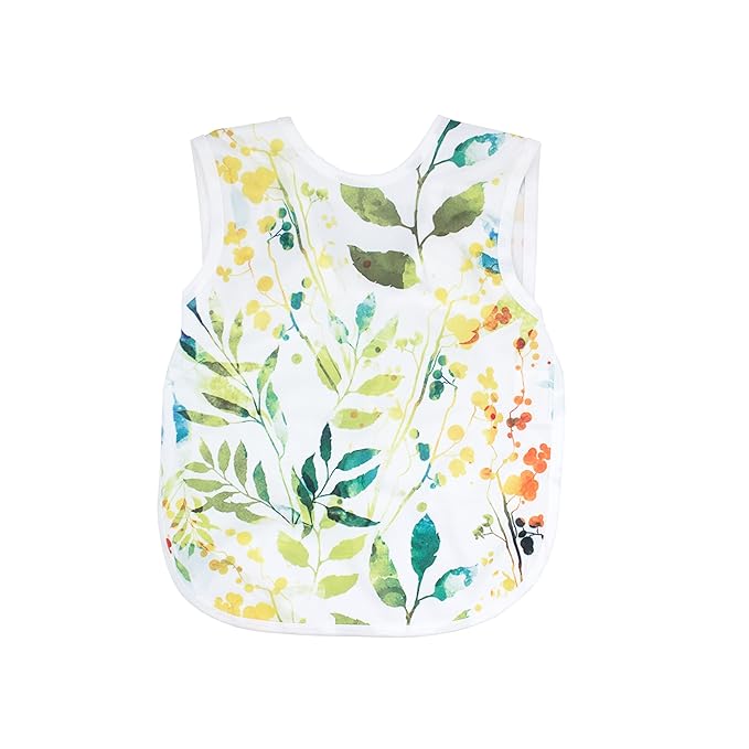 BapronBaby Autumn Leaves Bapron - No Neck Tie Safer Bib for Baby & Toddler - Soft Waterproof Stain Resistant - Machine Washable - Sz Preschool 3-5yrs