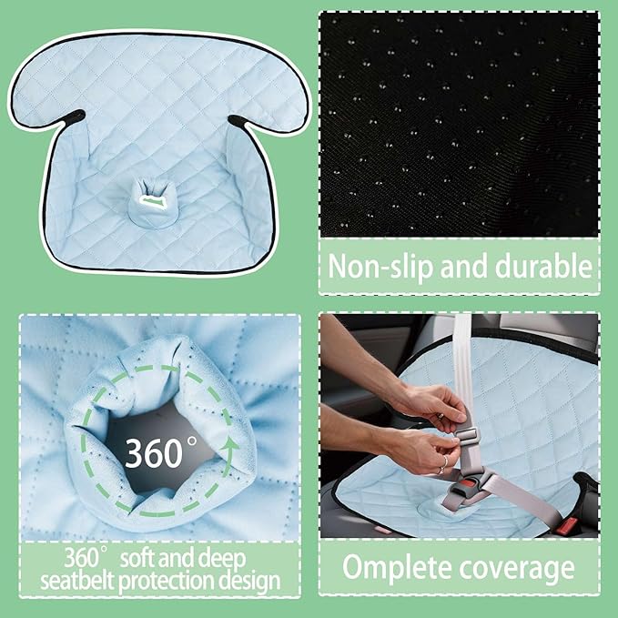 MOOB Waterproof Car Seat Protector - Potty Training Liner for Baby & Toddler, Machine Washable Piddle Pad with Anti-Slip Backing, Universal Fit for Infant Car Seat & Stroller (Grey)