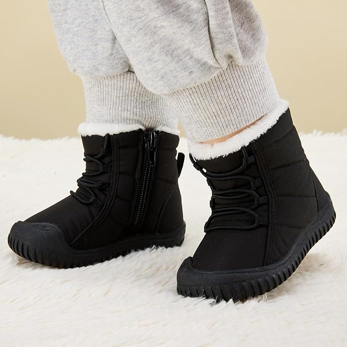 BMCiTYBM Toddler Baby Snow Boots Winter Shoes Boys Girls Cold Weather Baby Faux Fur Shoes