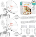 Breast Pump Parts Compatible with Spectra S1,S2,S9 Plus, Replacement Kit for Spectra Pump Parts 2PC Include 19 mm Flange, Duckbill Valve, Tube,Bottle, Backflow Protector, Not Original Accessories