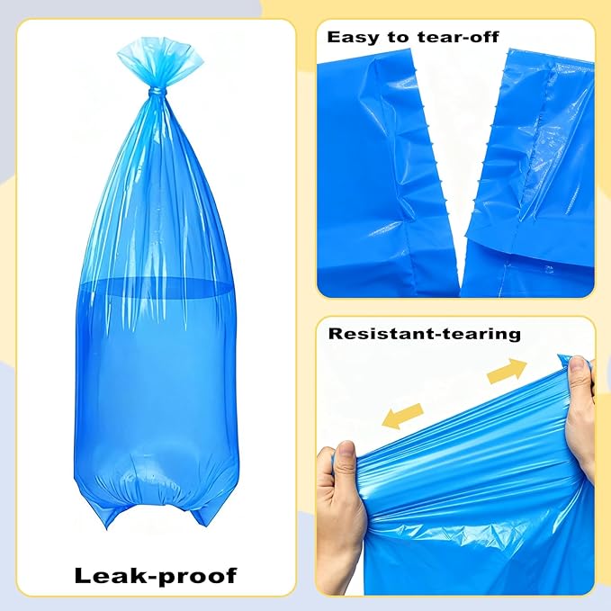 2-Pack Diaper Pail Refills Bags, Compatible with Genie Easy Roll Signature & Platinum Diaper Pails— Unscented, Strong & Leak-Resistant, Odor Locking