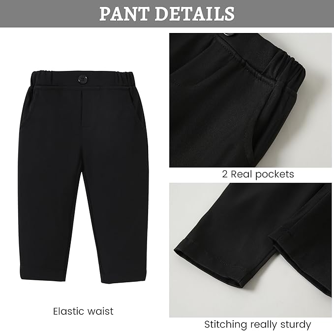 SANMIO Baby Boy Clothes Suits Infant Gentleman Outfit Collared Dress Shirt+Vest+Tie+Corsage+Pants 5Pcs Baby Suit Sets