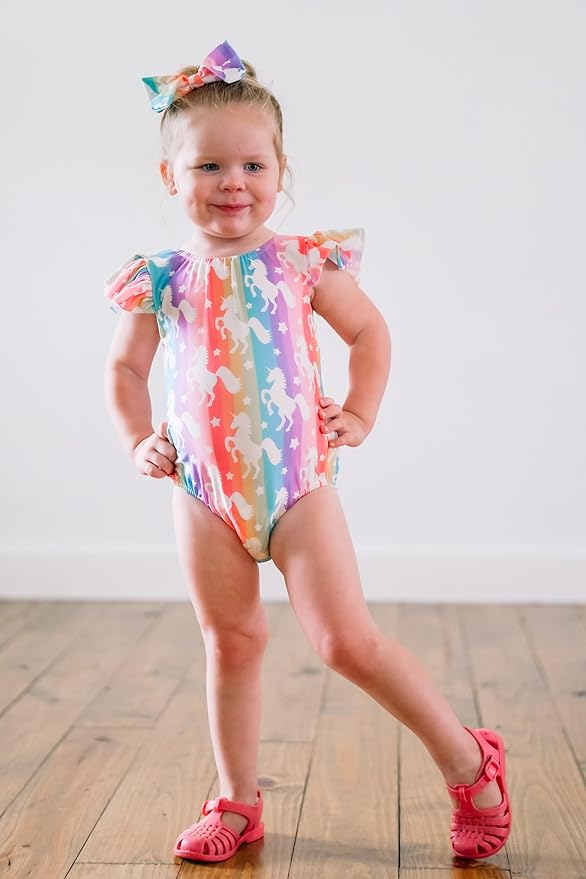 Toddler Girl Baby Ruffles Mermaid Fish Scale Swimsuit One Piece Swimwear Bathing Sunsuit