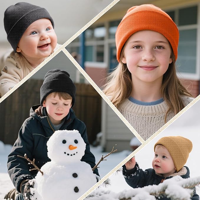 ZOORON Toddler Beanie Baby Beanies for Boys Girls Kids Winter Hats Children Knit Warm Caps 0-12years