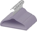 50 Premium Velvet Baby Hangers 11.8" Inch Non-Slip Infant, Ultra Slim Space-Saving Children Closet Hangers, 360° Swivel Hook, Strong & Durable Baby Toddler Kids Clothes Hanger, Purple