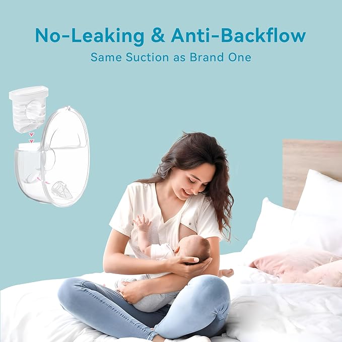 Breast Pump Parts for Lansinoh Discreet Duo/Nuliie/Motif Aura Glow S32 Wearable Breast Pump, Incl 8PCS Duckbill Valves & 4PCS Silicone Diaphragms