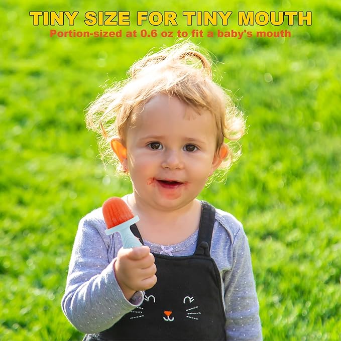 Toddler Popsicles Molds 1 Pack 6 Handle, BPA Free Silicone Baby Popsicles Molds, Baby Essentials Baby Shower Gifts