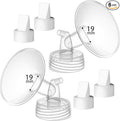 19 mm Flange Compatible with Spectra S2 S1 9 Plus Ameda MYA Motif Luna Cimilre Breast Shield, Duckbill Valves Replacement, Replace Wide Mouth Flange