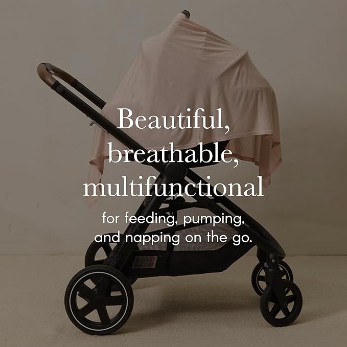 Solly Baby Nursing Cover, Ultra-Breathable, Lightweight Breastfeeding Cover-Up, Buttery-Soft Fabric, Universal Fit, Postpartum Essentials, Newborn Must Haves, Flax