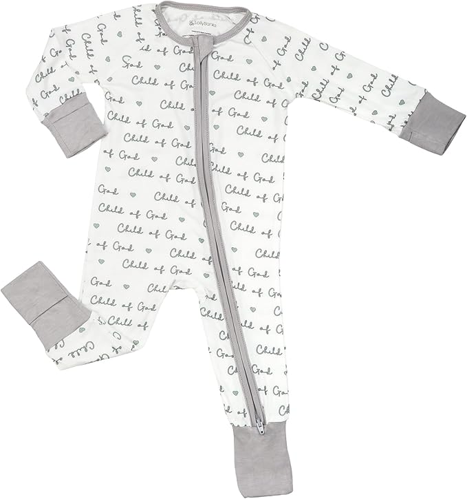 LollyBanks Baby Pajamas, 2-Way Zipper Romper, 95% Viscose Made from Bamboo and 5% Spandex, Baby Sleepers