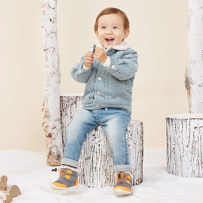 BMCiTYBM Toddler Baby Snow Boots Winter Shoes Boys Girls Cold Weather Baby Faux Fur Shoes