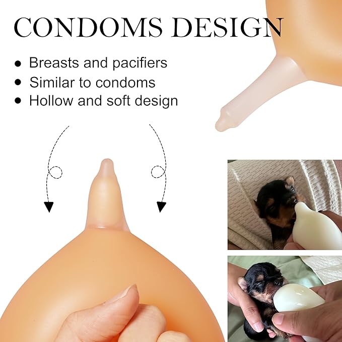 Doggiema Puppy Milk Feeder Nipple Puppy Bottle Puppy's feeders Bubble Milk Bowl