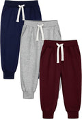 HXP 3 Pack Toddler Sweatpants Cotton Toddler Boys Girls Unisex Sweatpants Pants with Pocket Drawstring
