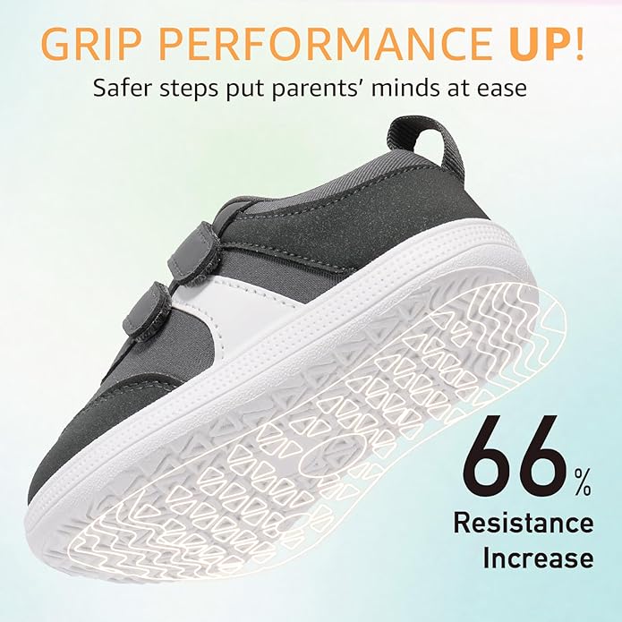 Toddler Wide Toe Box Barefoot Shoes Boys Girls Sneakers Zero Drop Kid Tennis Running Shoes Lightweight Non-Slip Comfortable Infant First Walking Shoe Outdoor Activities School